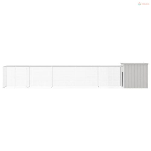 Szürke horganyzott acél csirkeketrec 600 x 91 x 100 cm