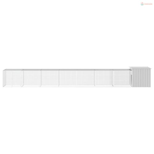 Szürke horganyzott acél csirkeketrec 700x91x100 cm