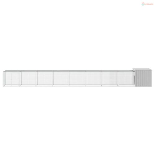 Szürke horganyzott acél csirkeketrec 900x91x100 cm