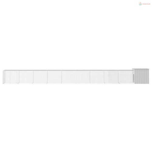 Szürke horganyzott acél csirkeketrec 1000x91x100 cm