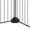 52 paneles fekete acél kisállatketrec ajtóval 35 x 35 cm