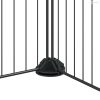 8 paneles fekete acél kisállatketrec ajtóval 35 x 35 cm