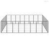 28-paneles fekete porszórt acél kutyakennel 50 x 100 cm