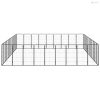 40-paneles fekete porszórt acél kutyakennel 50 x 100 cm