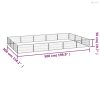 16-paneles fekete porszórt acél kutyakennel 100 x 50 cm
