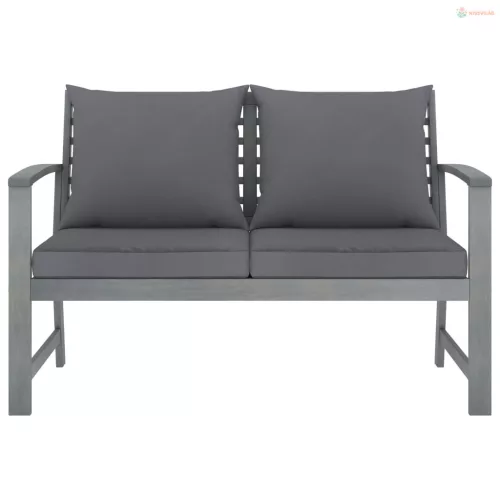 4 részes tömör akácfa kerti társalgó szett párnákkal