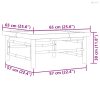 Bambusz kerti asztal 65 x 65 x 30 cm