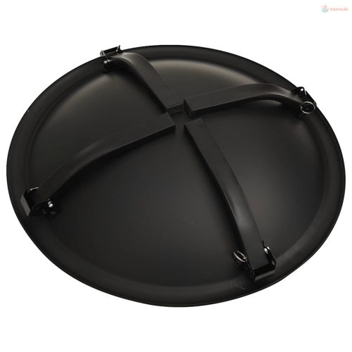 2 az 1-ben acél tűztál és grillező piszkavassal 56 x 56 x 49 cm