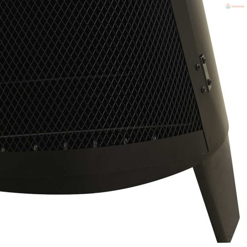 Acél kerti kályha piszkavassal 38 x 38 x 122 cm