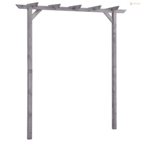 Szürke impregnált fenyőfa kerti pergola 200 x 40 x 205 cm