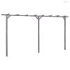 Szürke impregnált fenyőfa kerti pergola 400 x 40 x 205 cm