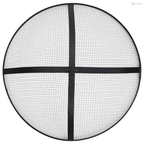 Acél tűztál piszkavassal 54 x 54 x 55 cm