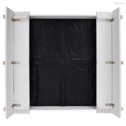 Fehér fenyőfa homokozó 95 x 90 x 15 cm