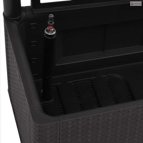 Antracitszürke kerti magaságyás ráccsal és önöntöző rendszerrel