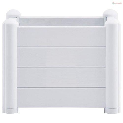 Fehér kerti PP magaságyás 43 x 43 x 35 cm