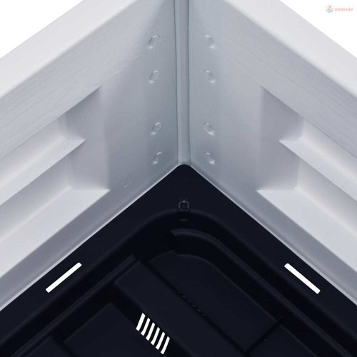 Fehér kerti PP magaságyás 43 x 43 x 35 cm