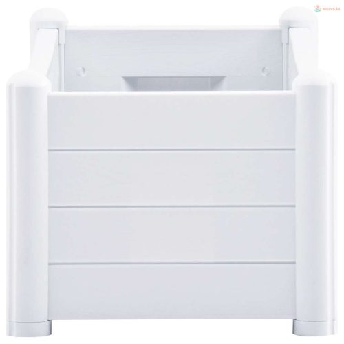 Fehér kerti PP magaságyás 100 x 43 x 35 cm