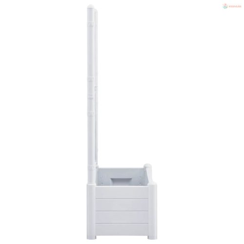 Fehér polipropilén rácsos kerti ültető 100 x 43 x 142 cm