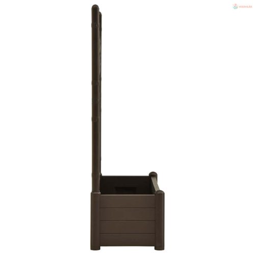 Mokkaszínű polipropilén rácsos kerti ültető 100 x 43 x 142 cm