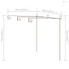 Antik barna vas kerti pergola 3 x 3 x 2,5 m