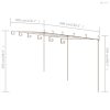Antik barna vas kerti pergola 6 x 3 x 2,5 m