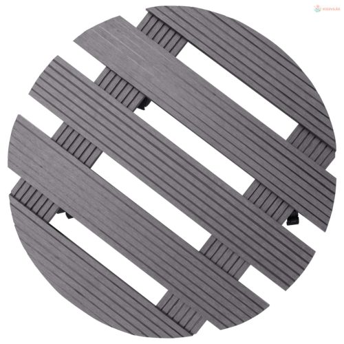 4 db szürke WPC kerekes növénytartó Ø30 x 7,5 cm