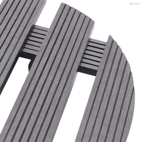 4 db szürke WPC kerekes növénytartó Ø30 x 7,5 cm