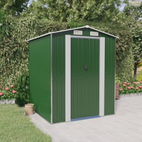 Zöld horganyzott acél kerti fészer 192 x 191 x 223 cm