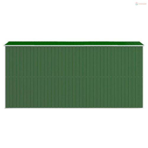 Zöld horganyzott acél kerti fészer 192x440x223 cm