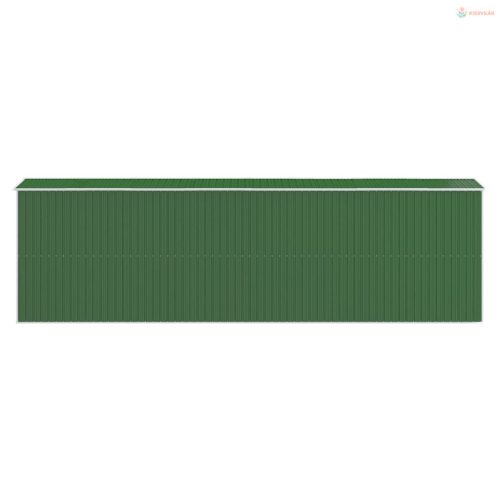 Zöld horganyzott acél kerti fészer 192x606x223 cm