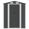 Antracitszürke horganyzott acél kerti fészer 192 x 191 x 223 cm