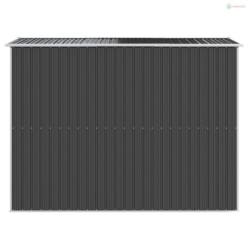 Antracitszürke horganyzott acél kerti fészer 192 x 274 x 223 cm