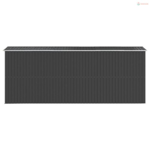 Antracitszürke horganyzott acél kerti fészer 192 x 523 x 223 cm