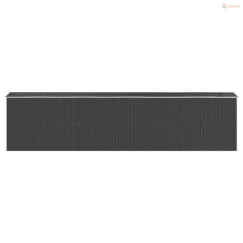 Antracitszürke horganyzott acél kerti fészer 192 x 855 x 223 cm