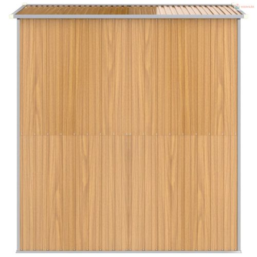 Világosbarna horganyzott acél kerti fészer 192x191x223 cm