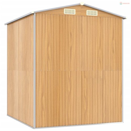 Világosbarna horganyzott acél kerti fészer 192x191x223 cm