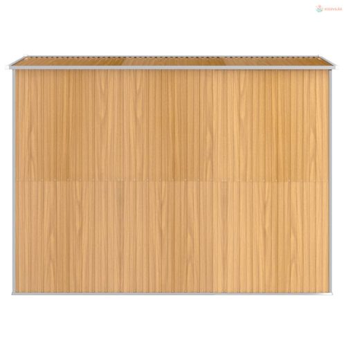 Világosbarna horganyzott acél kerti fészer 192x274x223 cm