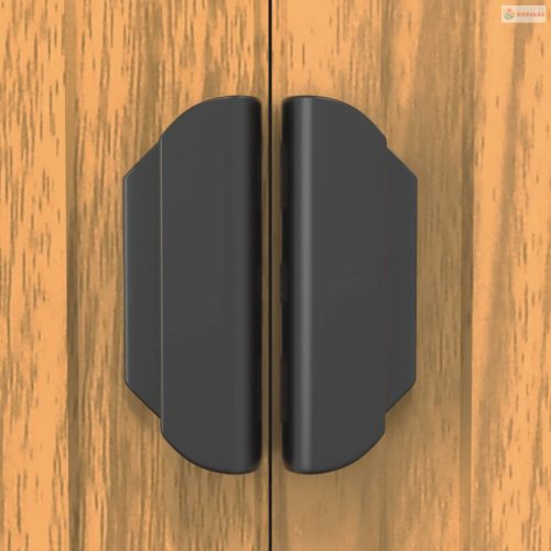 Világosbarna horganyzott acél kerti fészer 192 x 440 x 223 cm