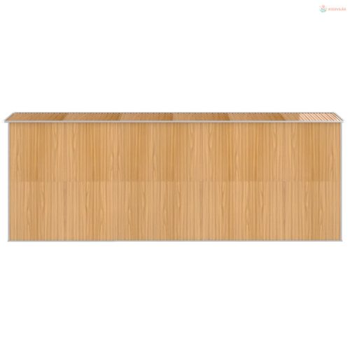 Világosbarna horganyzott acél kerti fészer 192x523x223 cm