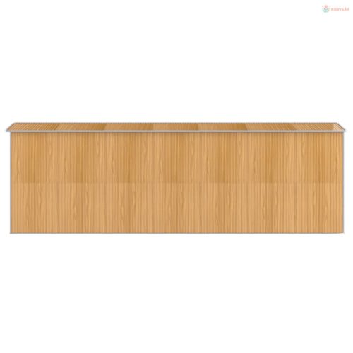 Világosbarna horganyzott acél kerti fészer 192x606x223 cm