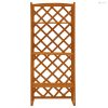Narancssárga tömör fenyőfa rácsos növényállvány 60x30x140 cm