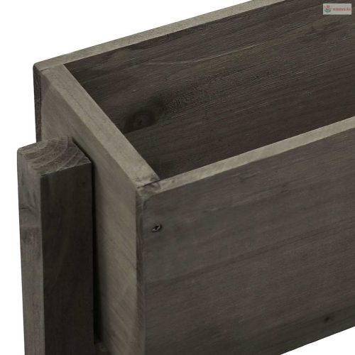 Szürke tömör fenyőfa összecsukható kerti ültetőláda 60x14x75 cm