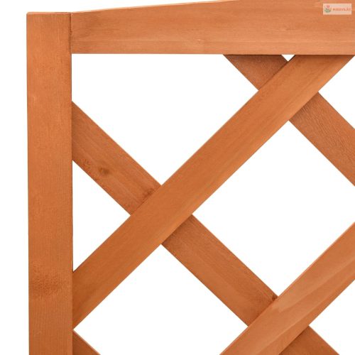 Narancssárga tömör fenyőfa rácsos növényállvány 70x42x120 cm