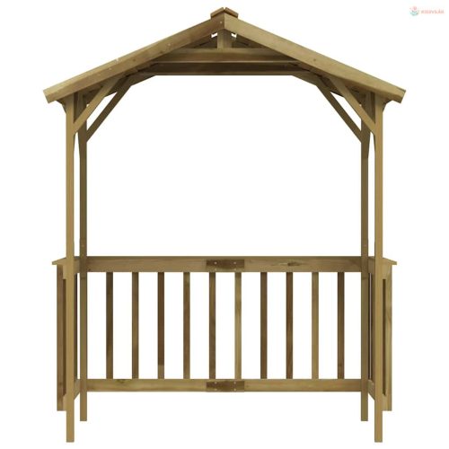 Impregnált fenyőfa grillezőfészer 163,5 x 93 x 210 cm