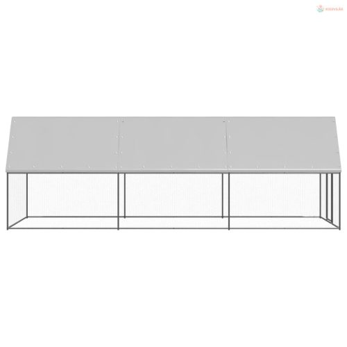 Kültéri horganyzott acél tyúkól 2x6x2 m