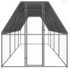 Kültéri horganyzott acél tyúkól 2x8x2 m