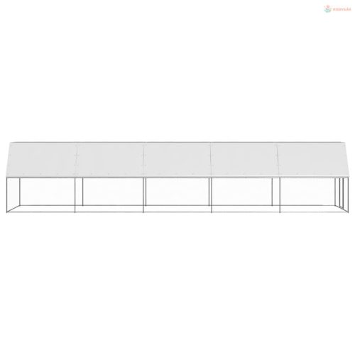 Kültéri horganyzott acél tyúkól 2x10x2 m