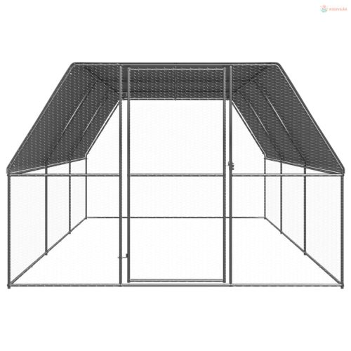 Kültéri horganyzott acél tyúkól 3x6x2 m