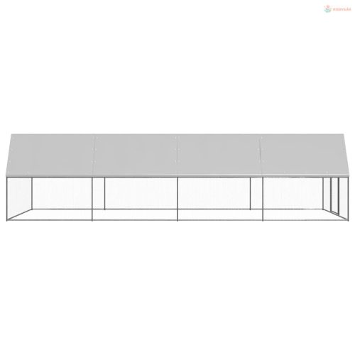 Kültéri horganyzott acél tyúkól 3x8x2 m