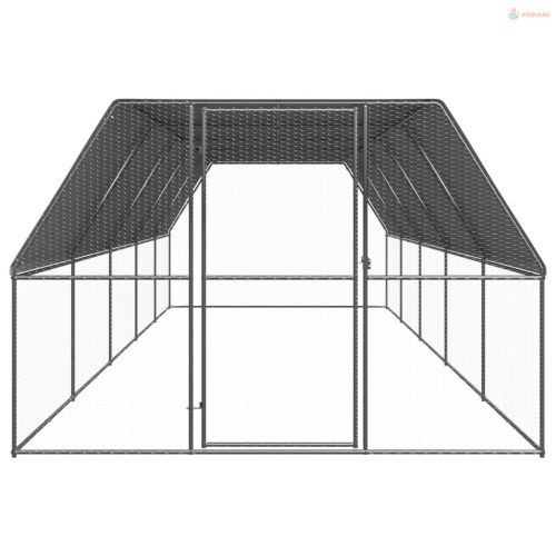 Kültéri horganyzott acél tyúkól 3 x 10 x 2 m